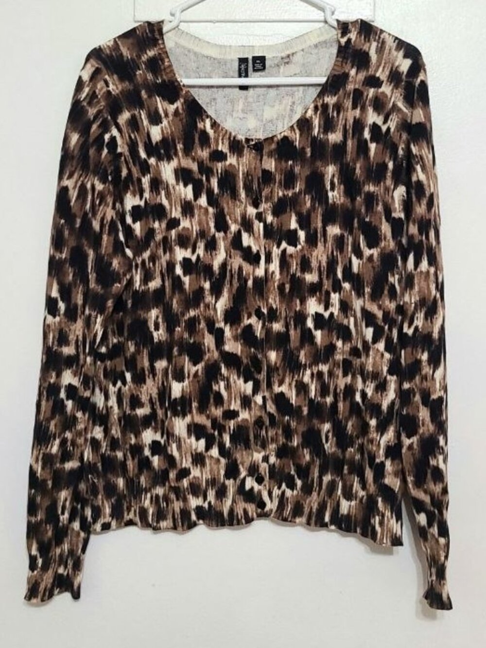 Leopard Print Button‑Front